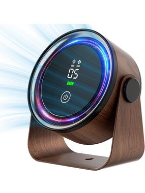 Desk fan 5000mah rechargeable battery powered-retro low noise quite portable fan